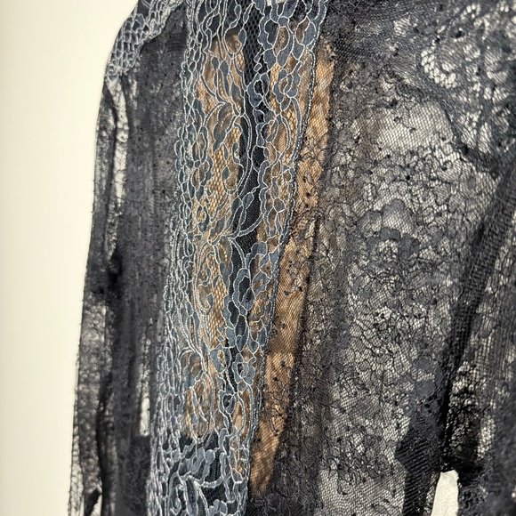 Sandro Black and Cream Long Sleeve Dress - Picture 8 of 16